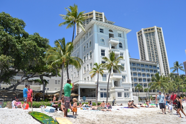 Moana Veranda from the beach Hawaiian High Tea at The Westin Moana Surfrider, Waikiki